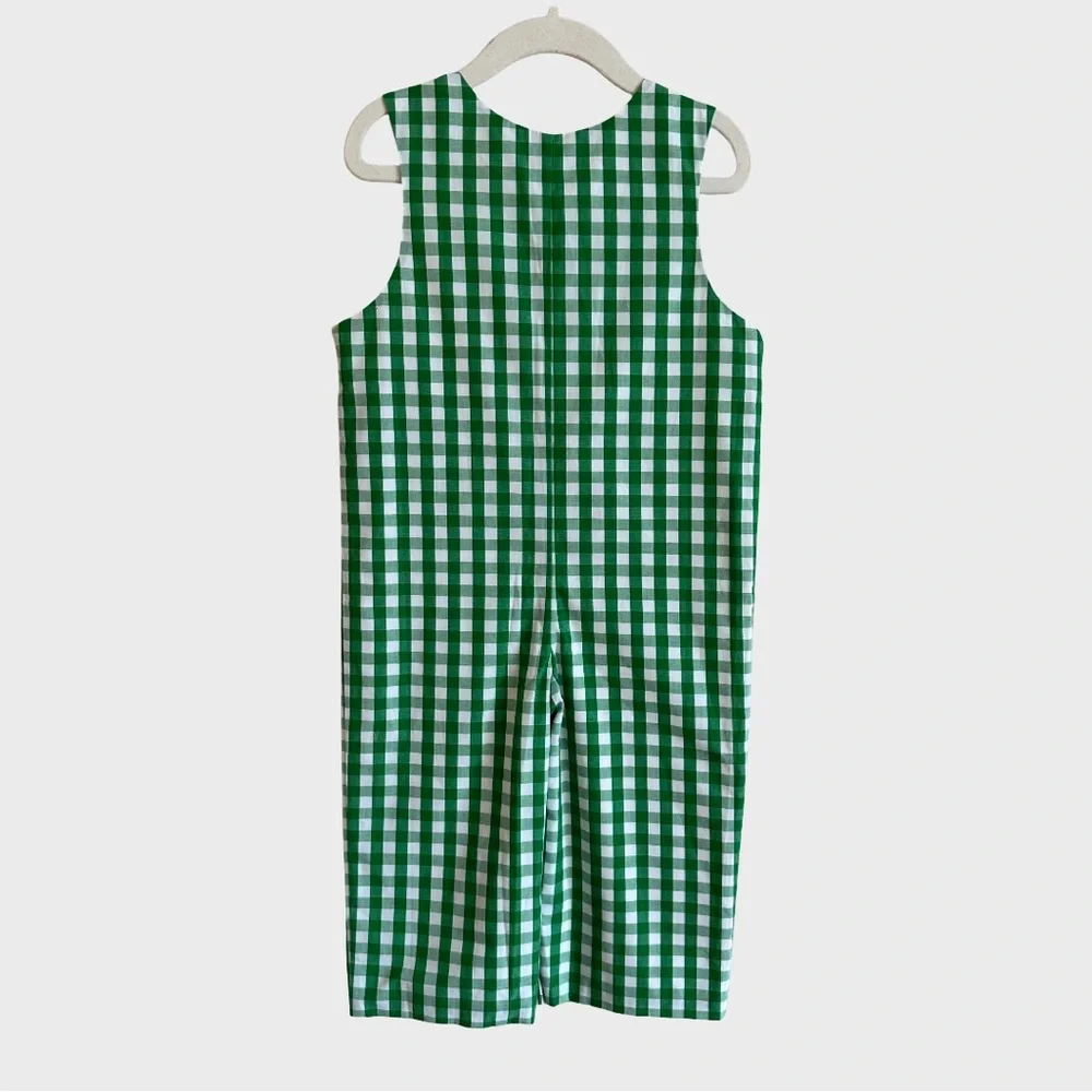 Castles & Crowns Smocked Jon Jon Longall Romper Airplanes Plane Green 2T